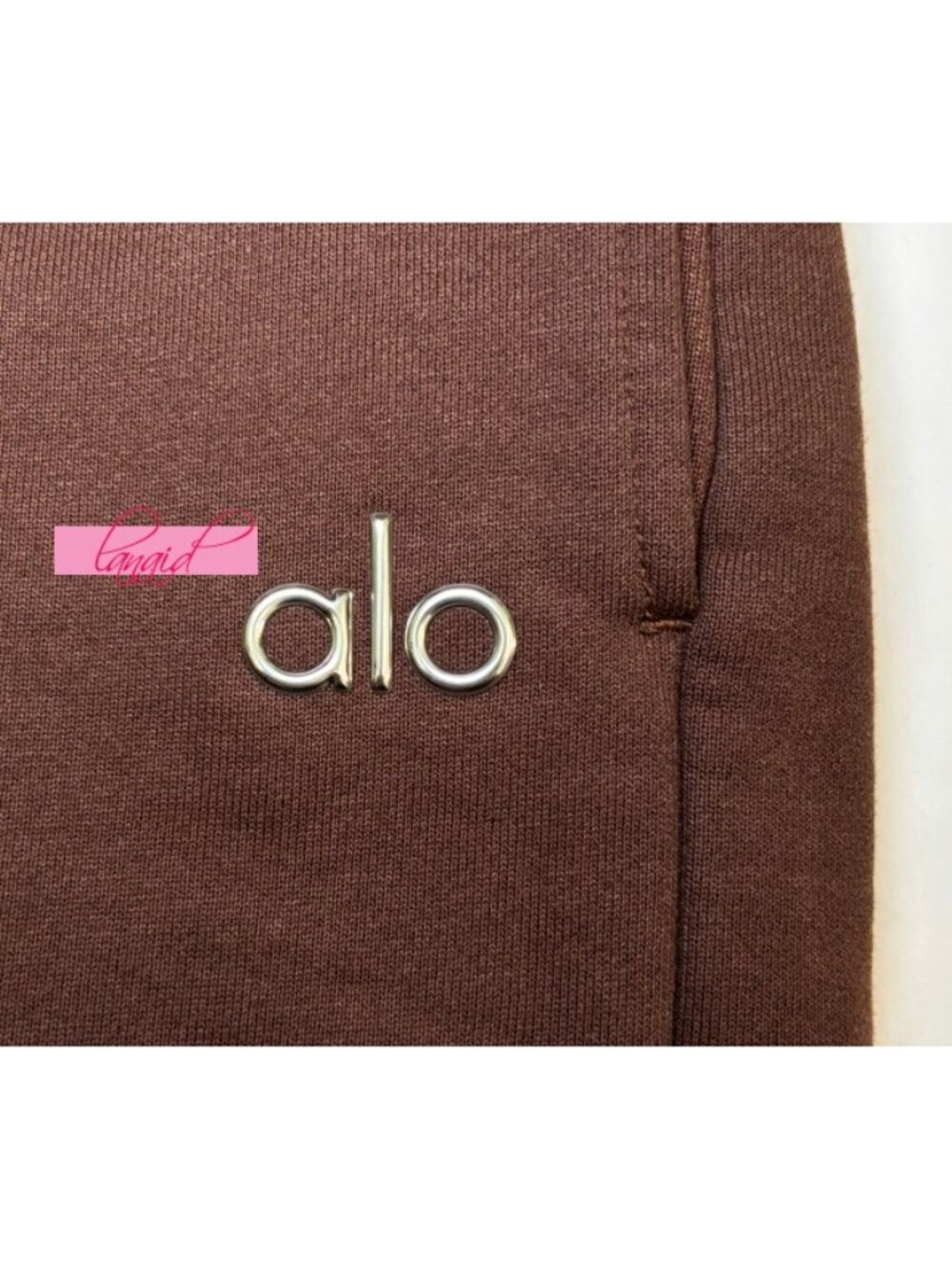 Alo Accolade Straight Leg Sweatpants Brownstone High-Rise Waist Sweats Joggers M - Picture 9 of 10